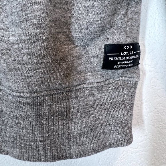 Scotch & Soda Grey Hoodie Hooded Sweatshirt Small Heavy Warm Lot 22 Pyrite - Picture 4 of 11